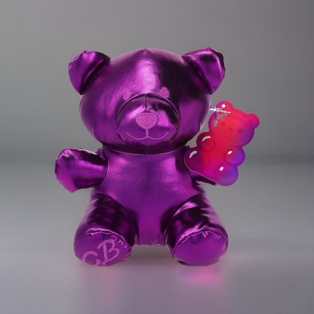 🔥Candy Bears Valentines Day Metallic Plush 8" Stuffed Animal Purple BNWT🔥